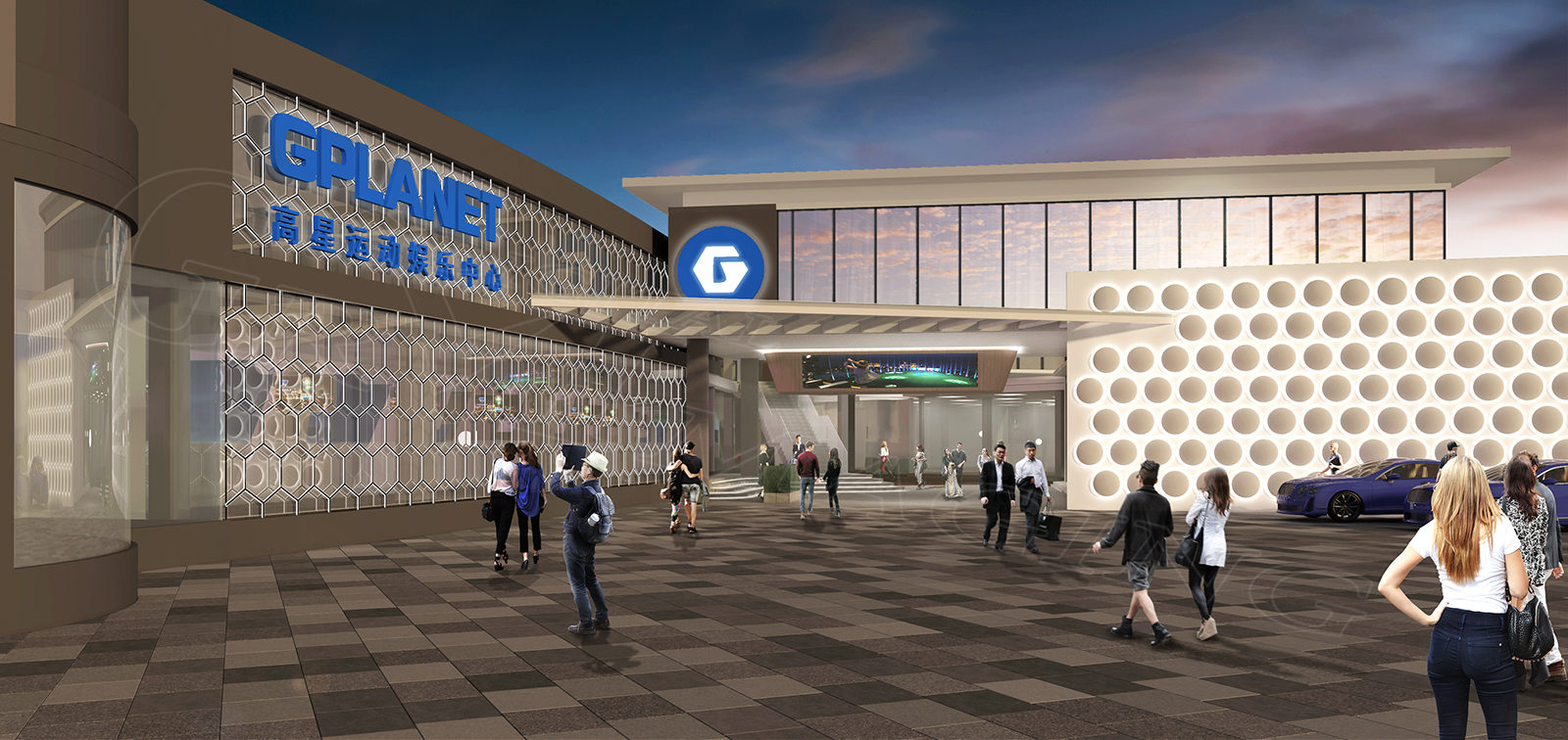 Exterior rendering for a Golf Club in China. Design by Daniel Fintzi Design